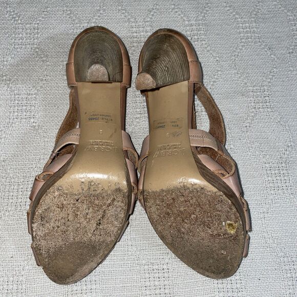 J. Crew Italy Women’s Weave Toe Heels Size 9 M Beige Leather Going Out Party - Picture 6 of 12